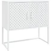 vidaXL Dressoir 75x35x75 cm staal wit