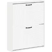 vidaXL Wandgemonteerde Schoenenkast HAARLEM 71 x 17 x 86 cm Wit