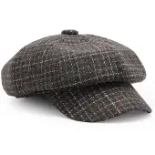 Manfield Grijze geruite pet | Maat adult