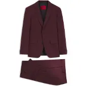 HUGO Tweedelig, slim-fit pak van een wolmix met stretch Maat 102