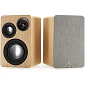 AVCOM 3-Way Active Bookshelf Speaker Pair Oak