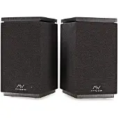AVCOM 4" Active Bookshelf Speaker Pair Charcoal Black
