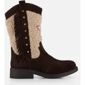 Shoesme western suède teddy laarzen - donkerbruin - maat 31