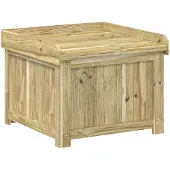 vidaXL Tuinkussenbox van geïmpregneerd grenenhout, 58,5 x 60 x 47 cm