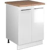Vicco Wastafelkast Fame-Line, Wit Hoogglans/Wit, 60 cm
