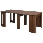 BellaFurn Uittrekbare eettafel met wielen | Kleur: Wit | Afmetingen: 85x180x75 cm