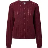 Pieces Gebreid vest 'PCAda' wijnrood
