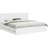 vidaXL Bedframe met opbergruimte en hoofdeinde, wit, 180 x 200 cm