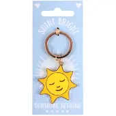 Something Different sleutelhanger zon Shine Bright geel en goudkleurig metaal
