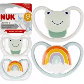 Nuk Space Siliconen Speen 0-6m (2 stuks) - krachtig & comfortabel