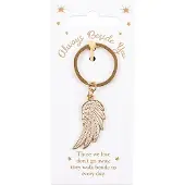 Something Different sleutelhanger angelwing Always Beside You engelvleugel goudkleurig metaal