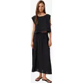 Happiness İstanbul Katoenen Mouwloze Blouse en Wijde Rok Set