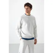 Tommy Life Heren Effen Rundhals Sweatshirt