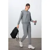 Tommy Life Oversized Katoenen-Polyester Sweater en Broek Set