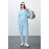 Tommy Life Oversized Sweatshirt met Ritskraag en Broekset