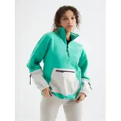Tommy Life Oversized Pluche Half-Zip Sweatshirt