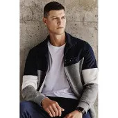 Tommy Life Heren Kleurblok Zip Sweater en Broek Set