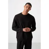 Tommy Life Bedrukt Fleece Sweatshirt en Broek Set