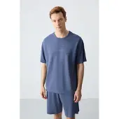Tommy Life Heren Oversized Katoenmix T-Shirt en Short Set