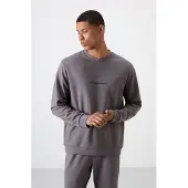Tommy Life Geprinte Fleece Sweatshirt en Broek Set