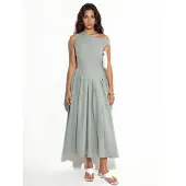 Hiccups for Kids Asymmetrische Kraag Midi-Jurk