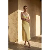 MyFashion Dames Polka Dot Chiffon Maxi Jurk