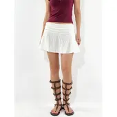 Busem Textuur Hoge Taille Mini Rok