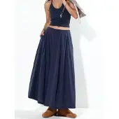 Busem Hoge Taille Maxi A-Lijn Rok