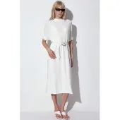 Busem Geverfde Midi-jurk met Riem