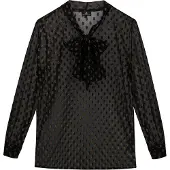 Dreimaster sjaal blouse Dames zwart/goud