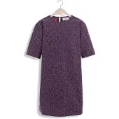 LOOXS little denim korte jurk met panterprint - paars Meisjes Katoen Ronde hals - maat 134