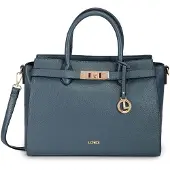 L.credi handtas schoudertas Konstanze Handle Bag Night Sea blauwgrijs