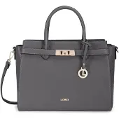 L.credi handtas schoudertas Konstanze Handle Bag Iron donkergrijs