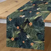 Abakuhaus Palmen-tafelloper – Exotische flora – 40x180 cm – Violet
