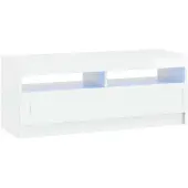 vidaXL LED tv-meubel Hoogglans Wit Bewerkt hout
