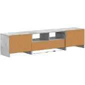 vidaXL LED tv-meubel UTRECHT 3 st Betongrijs Bewerkt hout