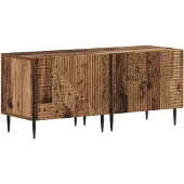 vidaXL 3-delige LED TV-kast Oud hout Bewerkt hout