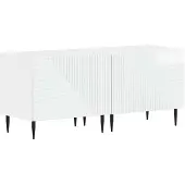 vidaXL TV-kast, hoogglans wit, houtvezel