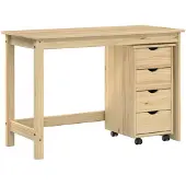 vidaXL Bureau kast set 2 st Bruin Massief grenenhout