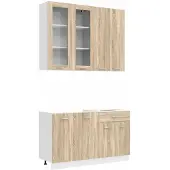 vidaXL Keukenblok LYON 4 st Sonoma Eiken Bewerkt hout