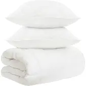 vidaXL Beddengoedset, 3 stuks, wit, bamboevezel