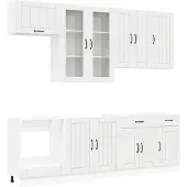 vidaXL Keukenelement LUCCA, 8 stuks, hoogglanzend wit, houtvezel