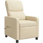 vidaXL Massage Relaxstoel Crèmekleurig Polyester