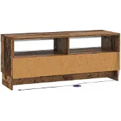 vidaXL LED tv-meubel EDE 100 x 35 x 43 cm Oud hout Bewerkt hout