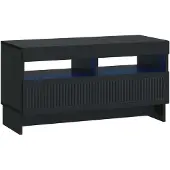 vidaXL LED tv-meubel ALKMAAR 81 x 35 x 43 cm Zwart Bewerkt hout