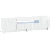 vidaXL LED tv-meubel EDE 153 x 35 x 43 cm Hoogglans Wit Bewerkt hout