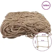 vidaXL Jute plant ondersteuningsnet Naturel 1 x 10 m 100% Tossa Jute
