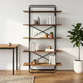 vidaXL Boekenplank 5-laags 100 x 35 x 175,5 cm PB Eikenhout