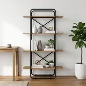 vidaXL Boekenplank 4-laags 80 x 35 x 140 cm PB Artisanaal eiken
