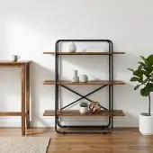 vidaXL Boekenplank 3-laags 100 x 35 x 105 cm PB Eikenhout